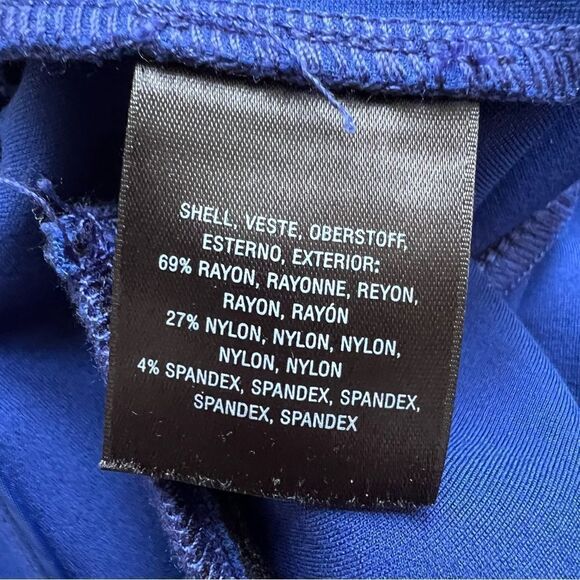 Anthropologie Essential Slim Knit Pants Trousers Cobalt Royal Blue Size 10 - Picture 14 of 15